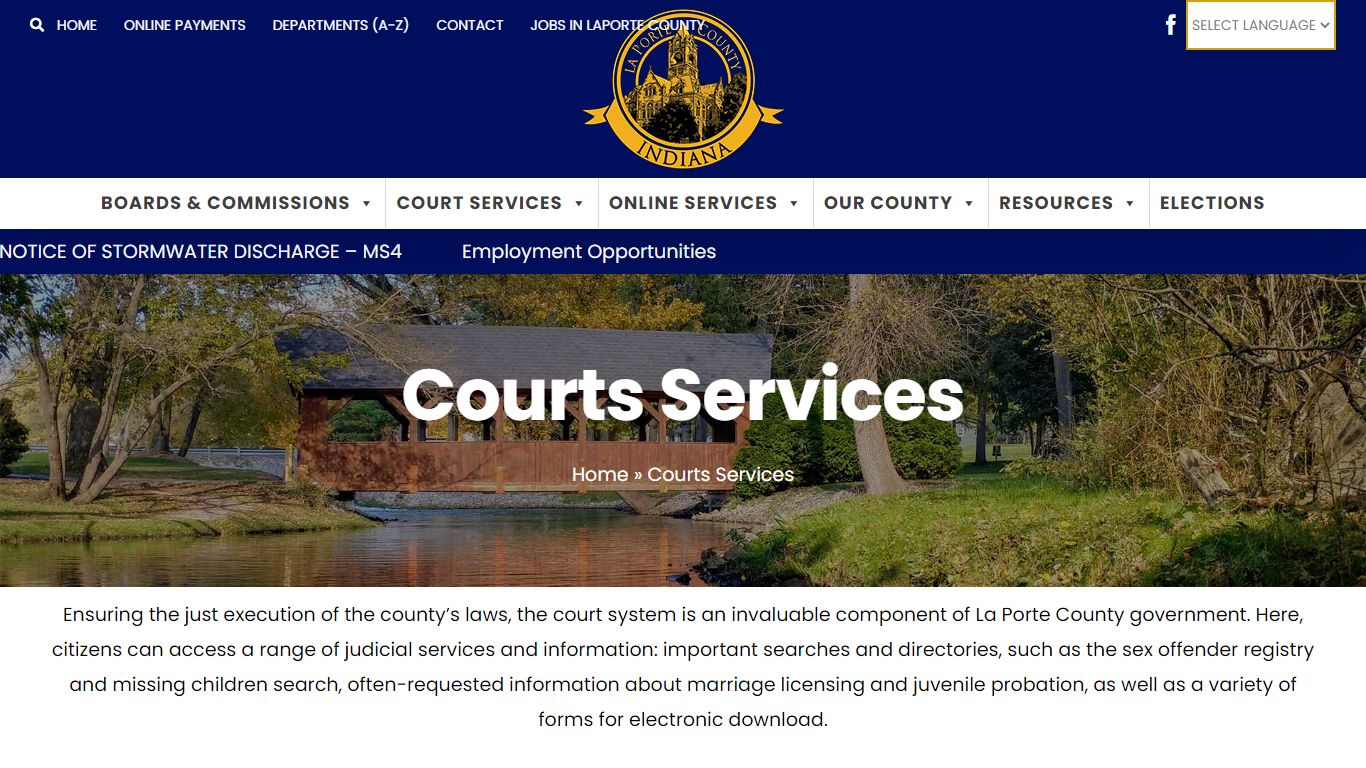 Courts Services - LPC - La Porte County, Indiana